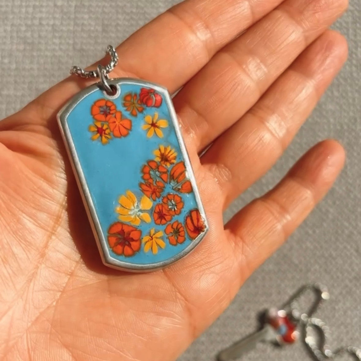 Millefiori Dog Tags