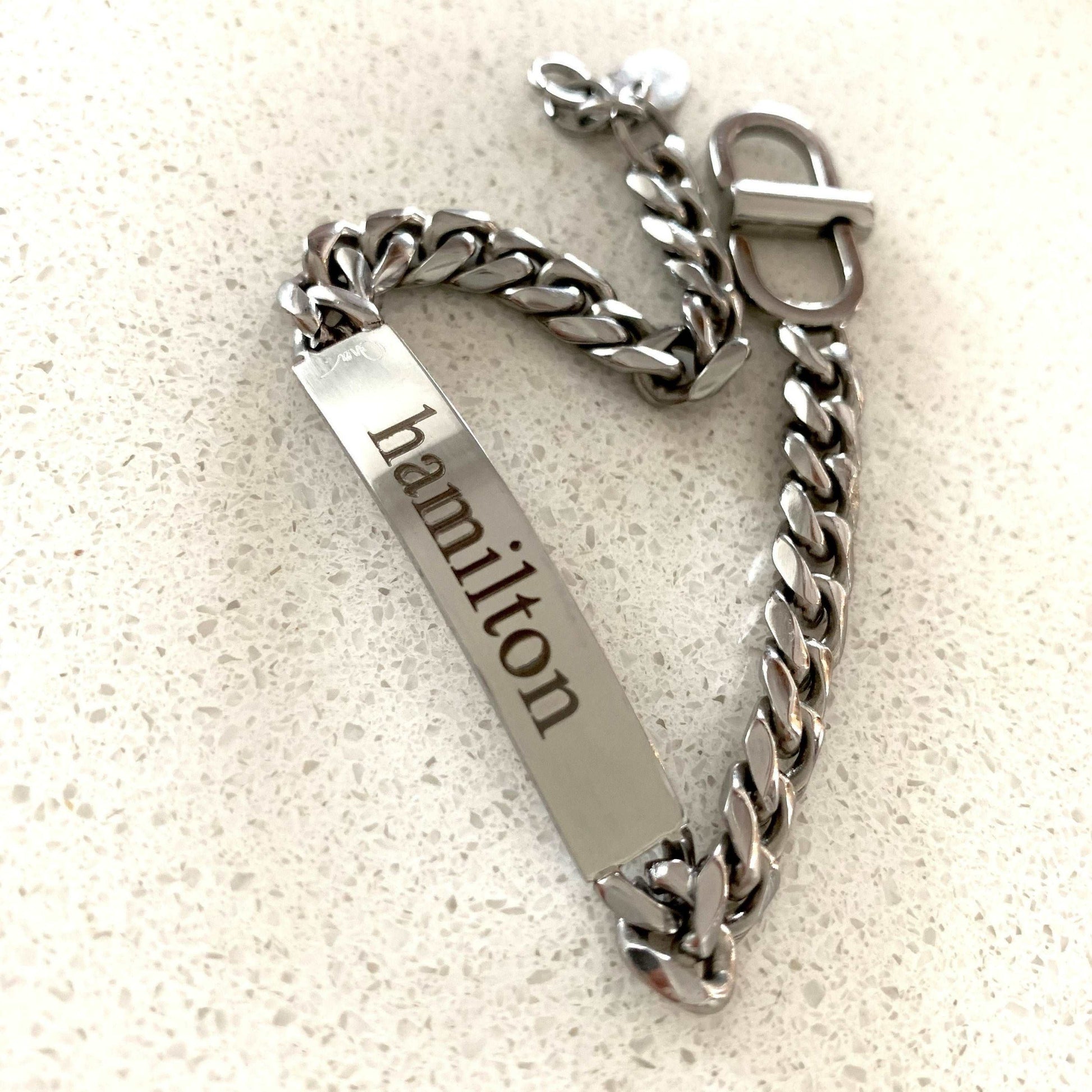 Cuban Chain ID Bracelet Engraved