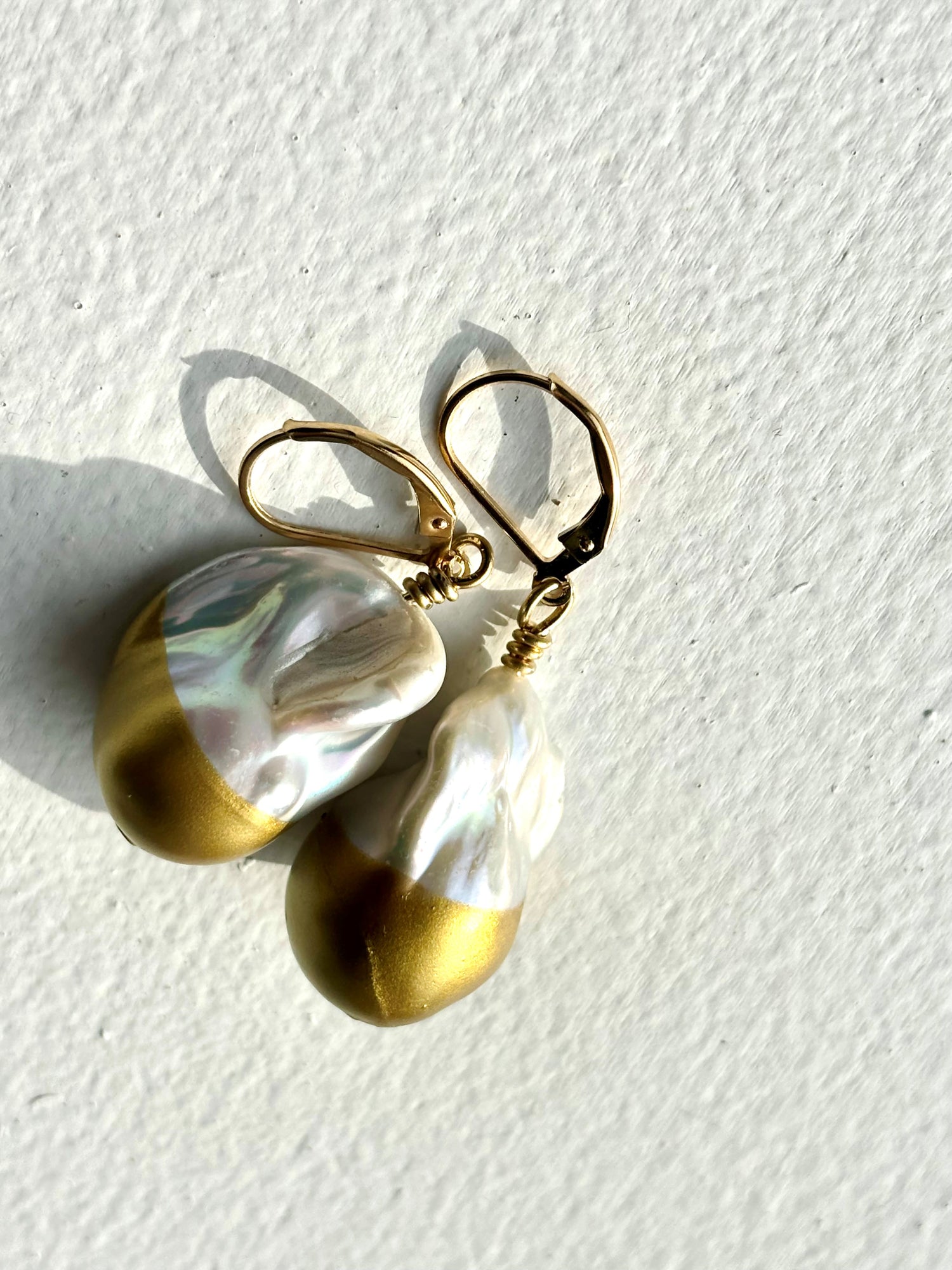 Willa Freshwater Baroque Pearls dipped in Gold