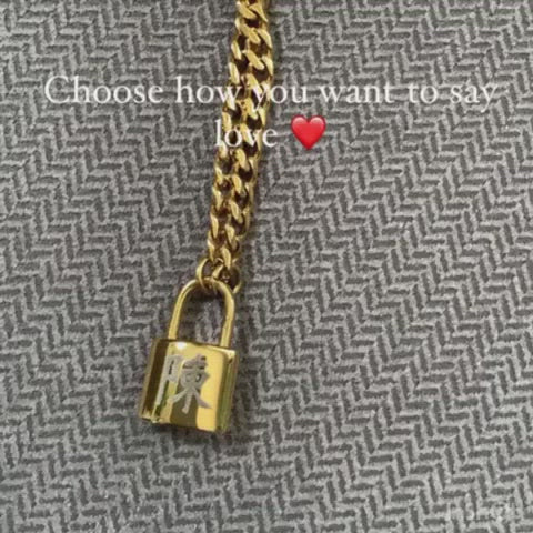 Mini LV lock necklace