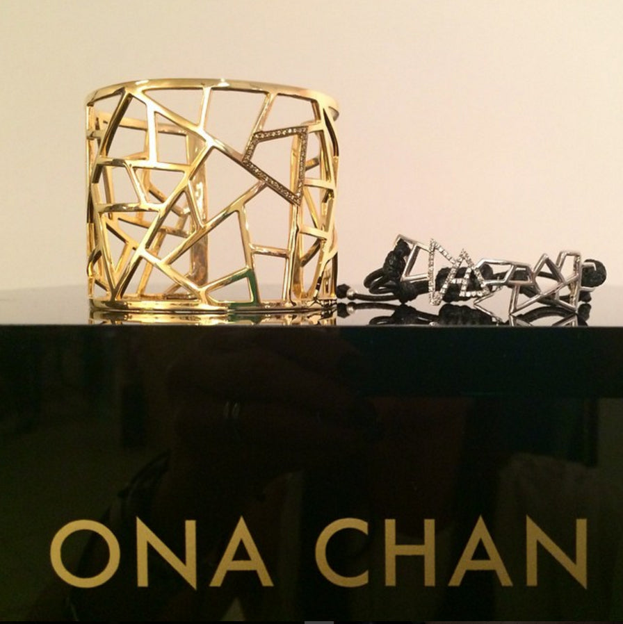 Lattice Large Cuff - gold plate